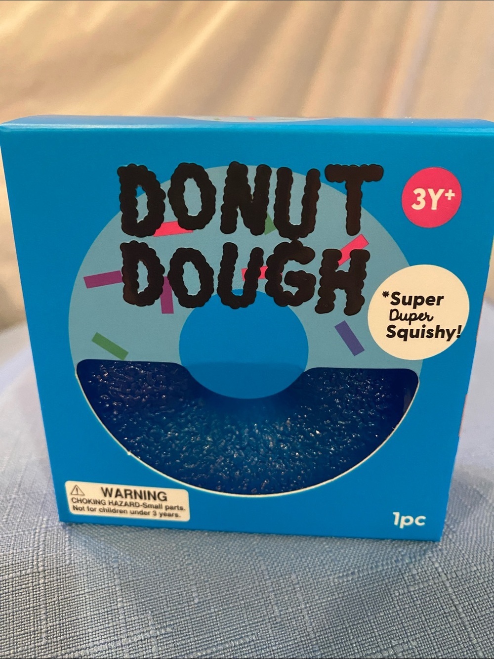 J’adore Donut Dough Sugar Squishy Squeezy Sensory Fidget Blue